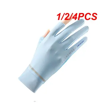 1/2 / 4ШТ Летни ръкавици със защита от ултравиолетови лъчи, бързо съхнещи слънчеви ръкавици, готина плат за шофиране, колоездене, мини UPF50 + Ръкавици със защита от ултравиолетови лъчи