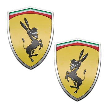 1 бр. Автомобилен стайлинг 3D алуминиев икона на Ferrari Donkey, емблема, автомобилни стикери, стикери за декорация, автоаксесоари за Ferrari