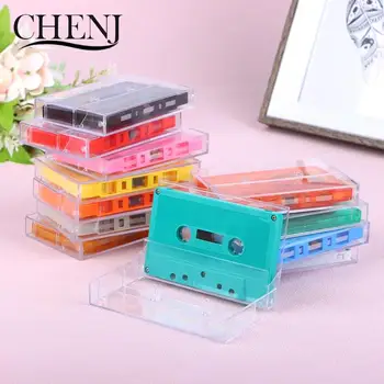 1 комплект Стандартния касетофон цветно устройство с магнитна аудиокассетой на 45 минути, прозрачно чекмедже за съхранение на реч, писане, музика.