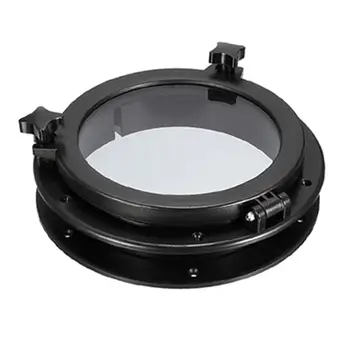 10,5-инчов 265-мм извънбордови кръг с кръгла иллюминатором с покритие от черен ABS-пластмаса и закалено стъкло