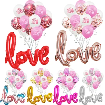 16шт бъдещата булка балон любов оферта за Свети Валентин набор от балони, украса на сватбени партита, определени латексови балони
