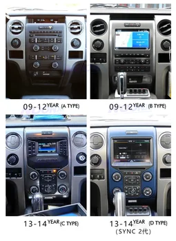 2 Din Android Авто Радио Стерео за Ford F150 F-150 Raptor 2008-2014 Мултимедиен Плейър GPS Навигация Автомагнитола Главното Устройство