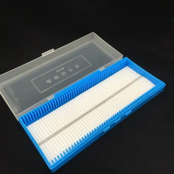 2 бр. Преносим лабораторен микроскоп от ABS-пластмаса, държач за слайдове, кутия, опаковка, 50 бр. пързалки