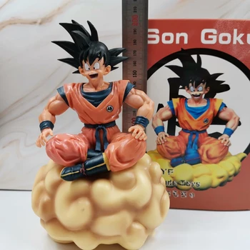 20 см Аниме Dragon Ball Gk Седнала Поза Обръща Облак son Goku Фк Миниатюрна Версия на PVC Фигурка за Украса Модел Подарък