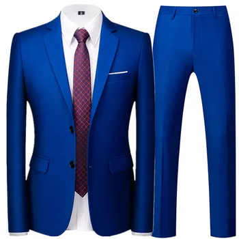 2023 Пролет Есен Модни Нови мъжки бизнес ежедневието на обикновен костюми / мъжки блейзери на две копчета Палто, Сако, Панталони, Панталони