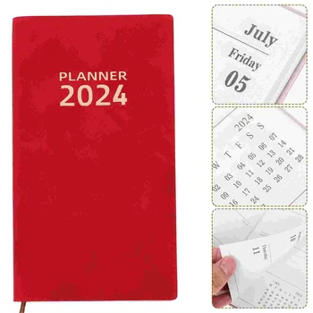 2024 График Книга Дневния Ред Бележник Месечен Седмичен Ежедневно Планиране На Календар Бележник Е Английската Версия На Лаптоп