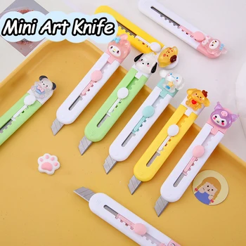 20pcs Sanrio Art Универсален Нож Kuromi Melody Pachacco Express Box Нож За Рязане на Хартия Ремесленная Опаковки за Еднократна Употреба Канцеларски материали