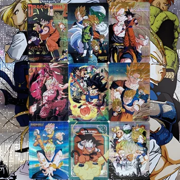 5 бр./компл. Карта на Dragon Ball Плакат на Класическата серията ACG son Goku Зеленчуци Бульма Аниме Игра Рефракционная Марля Флаш карта си САМ 