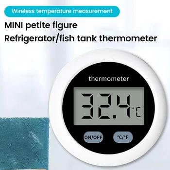 -50 ~ 110 ℃, LCD цифров аквариумный термометър, измерване на температурата на водата, детектор за температурата на Хладилника, Аксесоари за домашни любимци, Инструмент за водни
