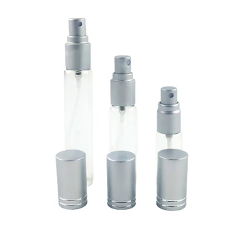5ШТ 5 мл 10 мл преносим мини-пътен стъклен флакон парфюм спрей бутилка парфюм спрей празна бутилка многоцветен алуминиево покритие