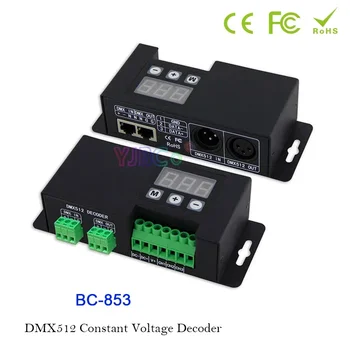 Bincolor 12V-24V CV PWM DMX512/1990 Декодер на Сигнала BC-853 DMX RGB Контролер за Led Лента 6A * 3CH Почивен Регулатори За Лента RGB Светлини 0