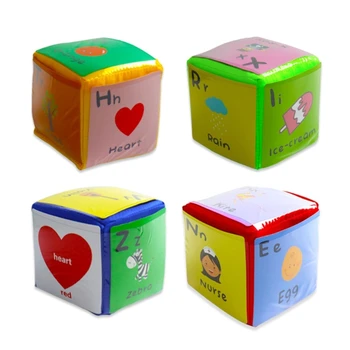 F3MA 4шт 3,94-инчов слот на кубчета с карти за ранно обучение на деца, обучение на кубчета, леко пенопластовый блок за подреждане 0