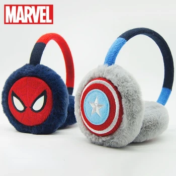Marvel Отмъстителите, спайдърмен, Железния човек, Капитан Америка, детски топли слушалки, зимни плюшени мультяшные сгъваеми защитни слушалки Kawaii