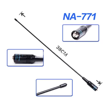 Na-771 Sma-F Двухдиапазонная Радиоантенна С Висок коефициент на усилване За Радиостанции Baofeng Uv-5R/UV5RA SMA Мъжки Интерфейс