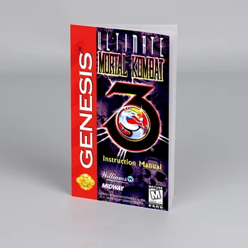 Ultimate Mortal Kombat 3 САЩ EUR Ръководство на потребителя за Sega 16 bit Megadrive Genesis Висококачествени инструкции