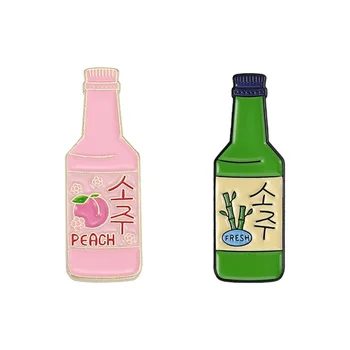 Брошка от корейски сплав за напитки, Творчески икона за насърчаване на храни, Мъжки И женски раница, Аксесоари за дрехи, Игли, за да се раздадат