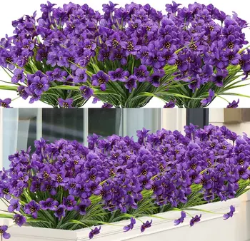 Букет от изкуствени цветя с имитация на теменужки с защита от uv Романтична Сватбена украса в Деня на 