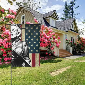 Градински Флаг на Мерилин Монро от САЩ, Двупосочен Знаме, Флаг За Украса на Улиците, Флаг на Вътрешния Двор