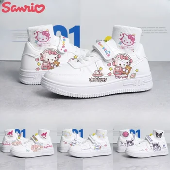 Дамски обувки Kawaii Hello Kitty модел аниме, Маратонки Cinnamoroll Kuromi, ежедневни, спортни обувки с герои от анимационни филми, Детски маратонки на равна подметка Y2K