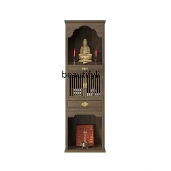 Двуслойни шкаф за дрехи Храм на Буда от масивно дърво, Багажник на Буда, на Собствениците на храма Гуаньинь, Модерен минималистичен алтарный шкаф