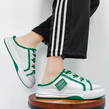 Дизайнерска Мода Настолна обувки Мъжки парусиновые Дишащи Обувки Смесени цветове Младежки обувки с малките си пръсти Zapatillas Lona Hombre
