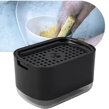 Дозирующая кутия, кутия за сапуни, 2-В-1, Кухненски дозирующая кутия, Помпа за течен сапун, Кутия за дозиране на сапун, Автоматична