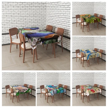 Домашни покривки за украса на масата за хранене в насипно състояние и животинските стилове, правоъгълни аксесоари за масата, покривката срещу петна
