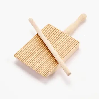 Дървена дъска за Гарганелли Естествено дърво Практически Дъска за приготвяне на тестени изделия Ньоки Инструменти за приготвяне на тестени изделия ръчна изработка на Кухненски Аксесоари