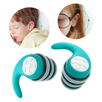 Звукоизолирани тапи за уши за сън Меки силиконови амбушюры за защита от шума на Множество защита при пътуване Заключване на звука за деца