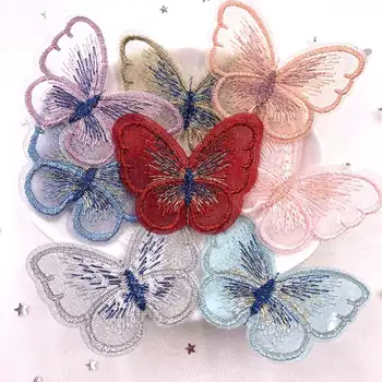 Изискана Бродирани Окото Сватбена Апликация във формата на пеперуда, Нашивка 