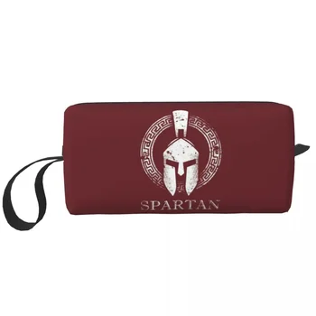 Изработена по поръчка женствена чанта за тоалетни принадлежности Spartan Molon Labe Sparta, органайзер за козметика, калъф за набиране на козметика Lady Beauty Storage