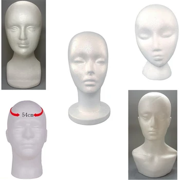 Иновативен и практичен За показване на шапки, очила, перука, мъжки и женски пяна дъски манекени, фалшиви модели на човешки глави