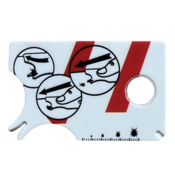 Инструмент за риболов на въшки при домашните любимци Малка картичка с лупа Пластмасова карта за отстраняване на 0