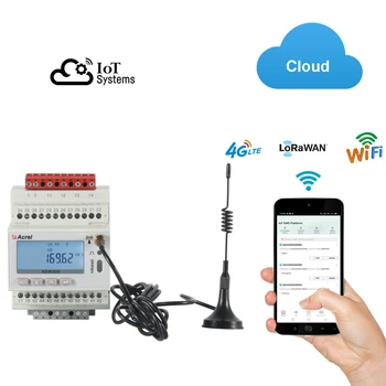 Интелигентна система за мониторинг электросчетчиков Acrel ADW300 с wi-fi дистанционно парсера мощност Wi-Fi 4G Lorawan в реално време