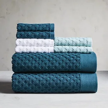 Комплект кърпи с мека текстура от 8 теми, тюркоазени дъждовни кърпи, кърпи за баня, домашен текстил