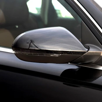 Корпус огледало за обратно виждане от въглеродни сажди с ярко-черна тапицерия, капак, огледала за обратно виждане, на капака на корпуса за Audi A6 C7 S6 2012-2018