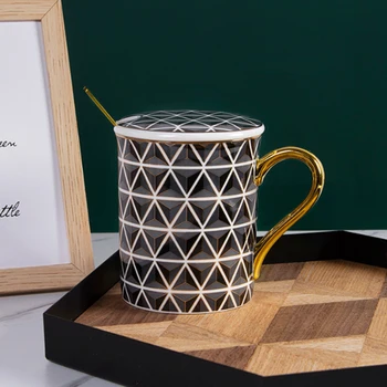 Креативна ретро чаша в италиански класически стил, мат керамични кафеена чаша, чаша за закуска, чаени чаши за двойки, чаша в западен стил, благоприятна за околната среда