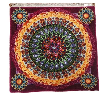 лилави египетски килими ръчна изработка от естествена коприна 1x1ft персийски модерни дизайнерски стенни декоративни килими туристически арт сувенир