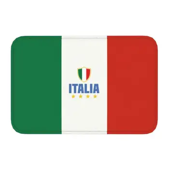 Мат с флага на Италия, Противоскользящий Подложка за баня, Кухненски мат, Градина, Гараж врата, на Пода, на Входа на килима, Мат