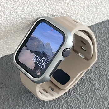 Мек Силиконов Ремък За Apple Watch Band Ultra 49 мм 44 мм 45 мм 42 мм 41 мм 42 мм, 38 мм, спортен Каишка За Часовник iwatch Serise 8 7 6 5 4 3 2 SE