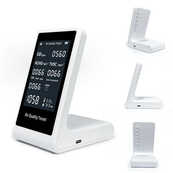 Многофункционален Термогигрометр Домашен Цифров датчик за въздух Интелигентен анализатор на качеството на въздуха Домакински монитор на замърсяването на въздуха