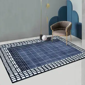 Модерни килими с 3D геометрична мрежа за всекидневната, постелки за спални, скандинавски начало декор, килими голям размер, подложки за дивана в хола, подови постелки