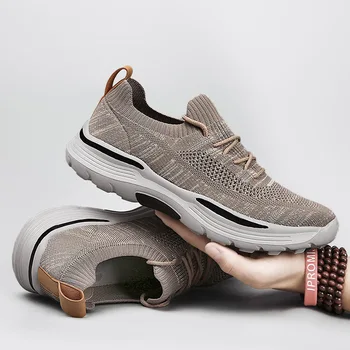 Мъжки ежедневни обувки, удобни окото обувки, Летни дишащи мъжки лоферы, широки маратонки за ходене, мъжки маратонки, Тенис 2023