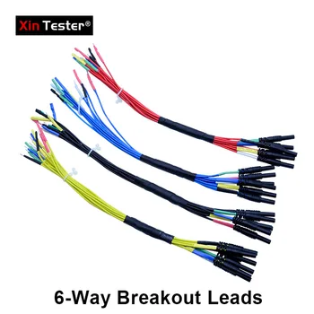 На разположение 6-канален универсален кабел диагностика на автомобилния осцилоскоп Xin Тестер със заключенията на 0,6, 1,5, 2, 3 и 2,8 мм