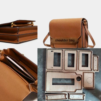 Направи си САМ leather занаятите 230x200x70 мм женствена чанта през рамо метална штампорез, перфоратор 8 бр./компл.