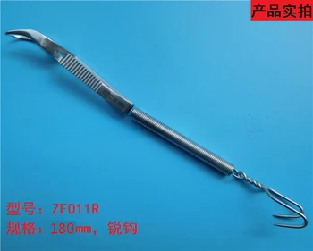 Неврохирургични инструмент марка Xinhua пружинен кука за скалпа 180 мм тъпа кука/остра кука медицинска неръждаема стомана