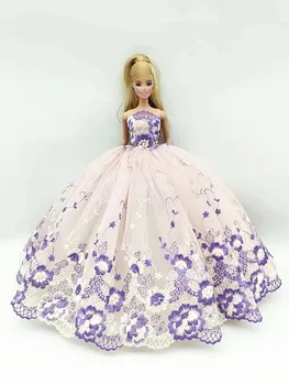 Нова мода рокля ръчна изработка за кукли 30 см 1/6 партия сватбена рокля за момиче Коледен подарък