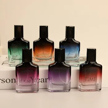парфюм обем 30 мл флакон-спрей бутилка от цветно стъкло (случаен цвят) Преносим флакон-опаковка козметична течност за пътуване, празен флакон