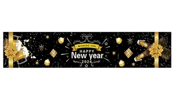 Покривката честита Нова година, декорация за масата за хранене в навечерието на Нова година, калъфи за новогодишните маси 2024, аксесоари за партита, аксесоари
