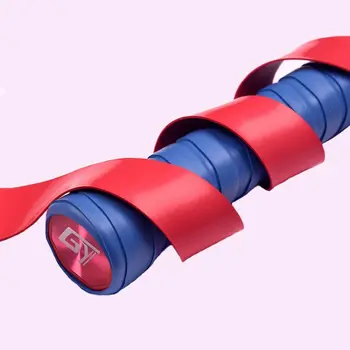 Полиуретанова лента за захващане на спортна ракета с амортизация удари, 9 цвята, имат противоплъзгаща лента, устойчива на плъзгане, утолщающая впитывающую пот лента за бадминтон